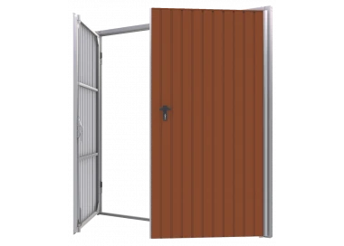 Portoni per Garage a Battente in Acciaio - Larghezza: 260 cm x Altezza: 200-300 cm