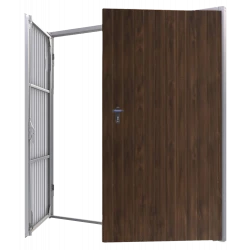 Portoni per Garage a Battente in Acciaio - Larghezza: 290 cm x Altezza: 200-300 cm