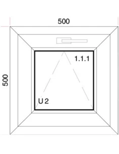 Finestra PVC50 x 50 cm Ribalta Aluplast Ideal 4000 2
