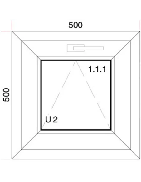 Finestra PVC50 x 50 cm Ribalta Aluplast Ideal 4000