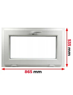 Finestra PVC 86,5 x 53,5 cm Ribalta Aluplast Ideal 4000