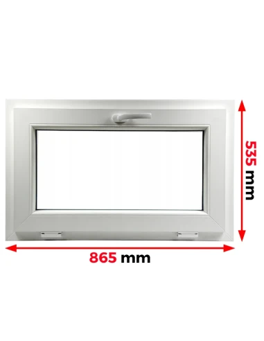Finestra PVC 86,5 x 53,5 cm Ribalta Aluplast Ideal 4000