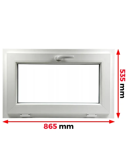 Finestra PVC 86,5 x 53,5 cm Ribalta Aluplast Ideal 4000