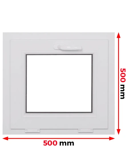 Finestra PVC 86,5 x 83,5 cm Ribalta Aluplast Ideal 4000
