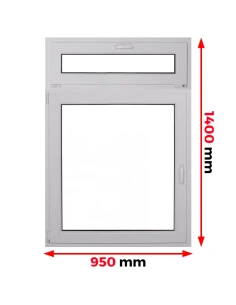Finestra PVC 95 x 140 cm Battente/Ribalta Aluplast Ideal 4000
