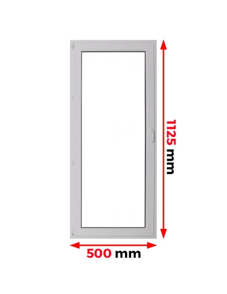 Finestra PVC 50 x 112,5 cm Battente Aluplast Ideal 4000
