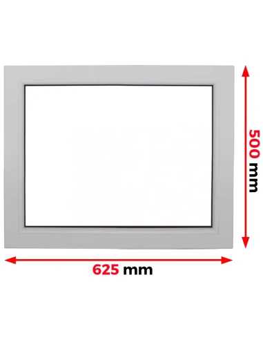 Finestra PVC 62,5 x 50 cm Fissa Aluplast Ideal 4000