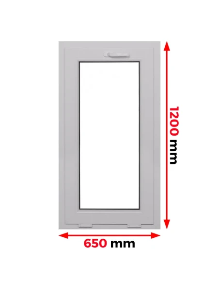 Finestra PVC 65 x 120 cm Ribalta Aluplast Ideal 4000