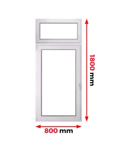 Finestra PVC 80 x 180 cm Fissa | Battente Aluplast Ideal 4000