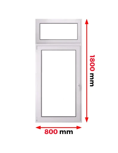 Finestra PVC 80 x 180 cm Fissa | Battente Aluplast Ideal 4000