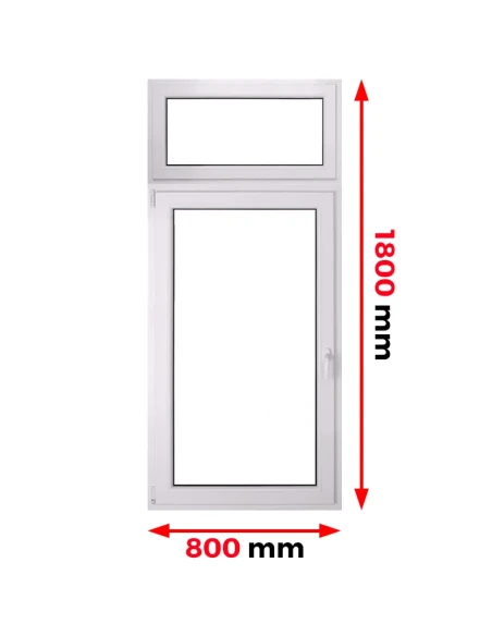 Finestra PVC 80 x 180 cm Fissa | Battente Aluplast Ideal 4000