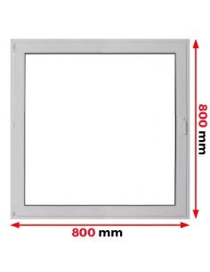 Finestra PVC 80 x 80 cm Battente Aluplast Ideal 4000