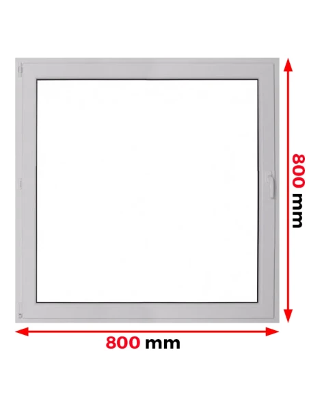Finestra PVC 80 x 80 cm Battente Aluplast Ideal 4000