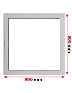 Finestra PVC 90 x 90 cm Battente Aluplast Ideal 4000