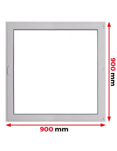 Finestra PVC 90 x 90 cm Battente Aluplast Ideal 4000