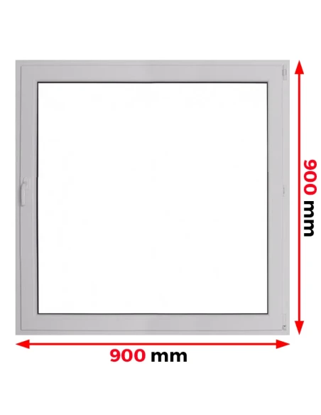 Finestra PVC 90 x 90 cm Battente Aluplast Ideal 4000