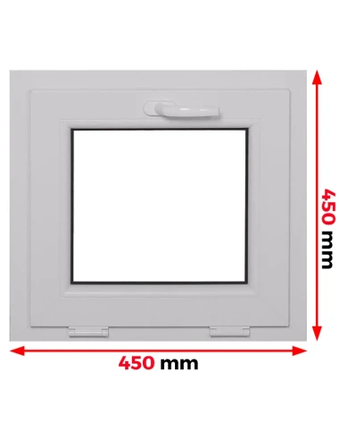 Finestra PVC 45 x 45 cm Ribalta Aluplast Ideal 4000