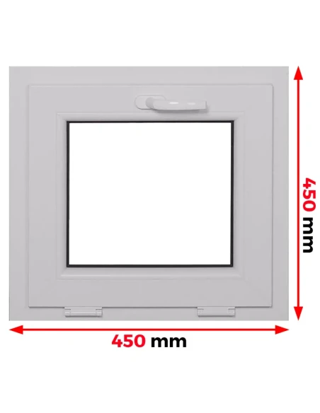 Finestra PVC 45 x 45 cm Ribalta Aluplast Ideal 4000
