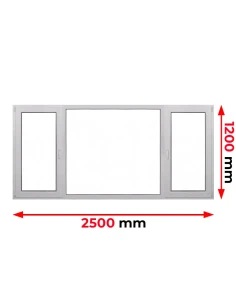 Finestra PVC 250 x 120 cm Battente/Ribalta | Fissa Aluplast Ideal 4000