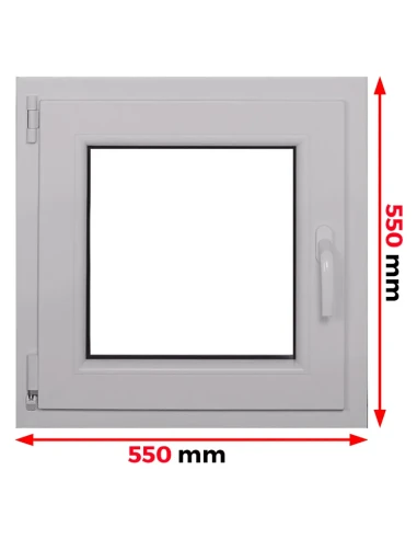Finestra PVC 55 x 55 cm Battente/Ribalta Aluplast Ideal 4000