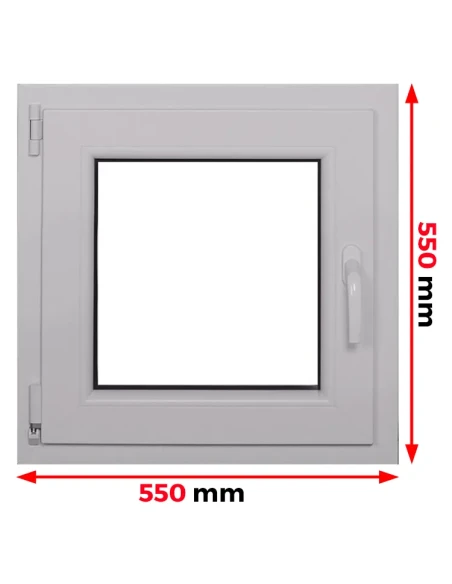 Finestra PVC 55 x 55 cm Battente/Ribalta Aluplast Ideal 4000