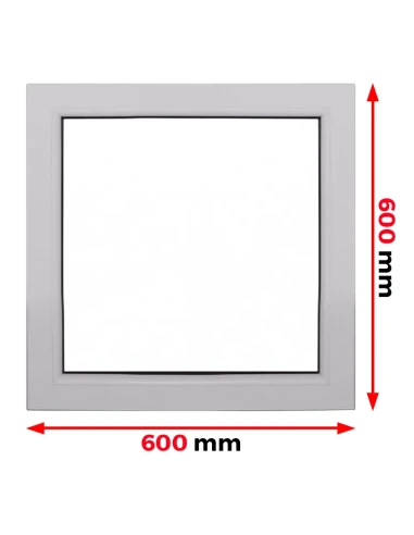 Finestra PVC 60 x 60 cm Fissa Aluplast Ideal 4000