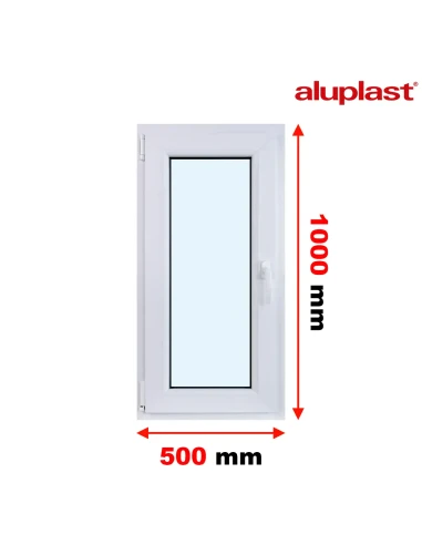 Finestra PVC 50x100 cm Battente/Ribalta Aluplast Ideal 4000