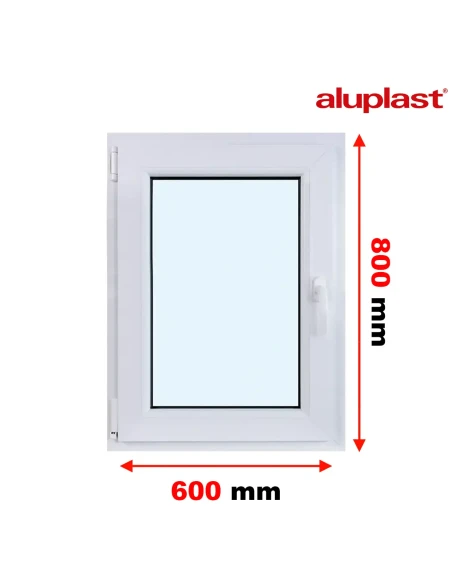 Finestra PVC 60x80 cm Battente/Ribalta Aluplast Ideal 4000