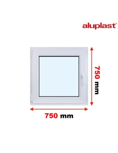 Finestra PVC 75x75 cm Battente/Ribalta Aluplast Ideal 4000