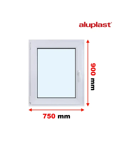 Finestra PVC 75x90 cm Battente/Ribalta Aluplast Ideal 4000