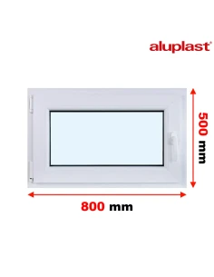 Finestra PVC 80x50 cm Battente/Ribalta Aluplast Ideal 4000