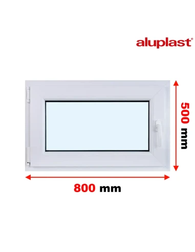Finestra PVC 80x50 cm Battente/Ribalta Aluplast Ideal 4000
