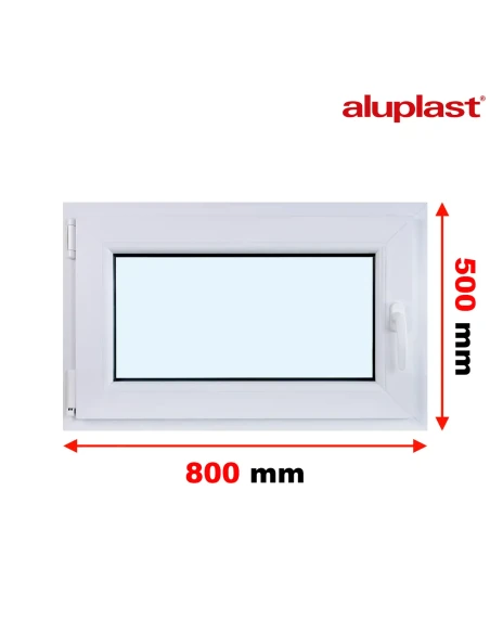 Finestra PVC 80x50 cm Battente/Ribalta Aluplast Ideal 4000