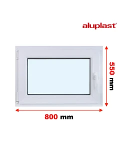 Finestra PVC 80x55 cm Battente/Ribalta Aluplast Ideal 4000