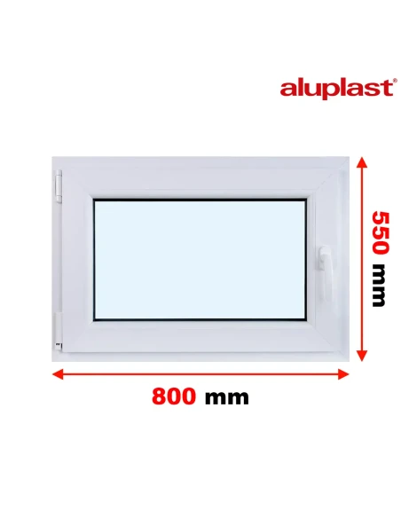 Finestra PVC 80x55 cm Battente/Ribalta Aluplast Ideal 4000