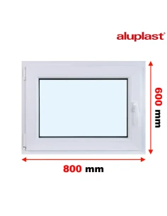 Finestra PVC 80x60 cm Battente/Ribalta Aluplast Ideal 4000