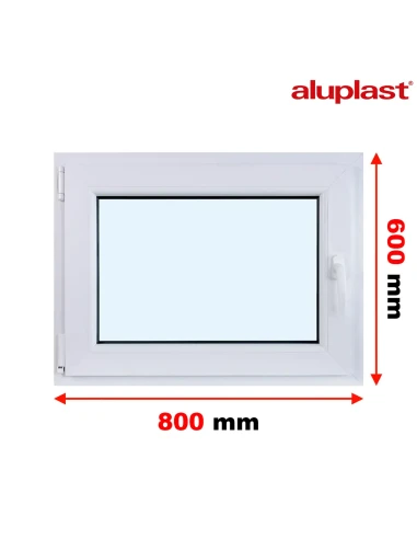 Finestra PVC 80x60 cm Battente/Ribalta Aluplast Ideal 4000