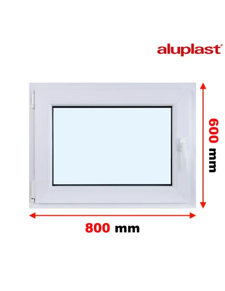Finestra PVC 80x60 cm Battente/Ribalta Aluplast Ideal 4000