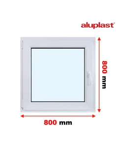 Finestra PVC 80x80 cm Battente/Ribalta Aluplast Ideal 4000