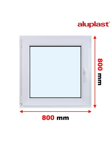 Finestra PVC 80x80 cm Battente/Ribalta Aluplast Ideal 4000