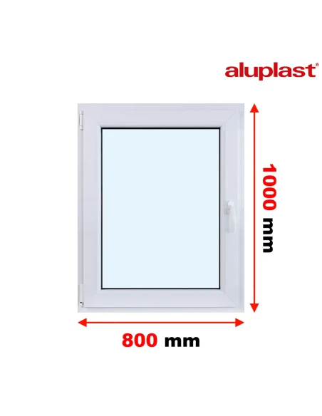 Finestra PVC 80x100 cm Battente/Ribalta Aluplast Ideal 4000