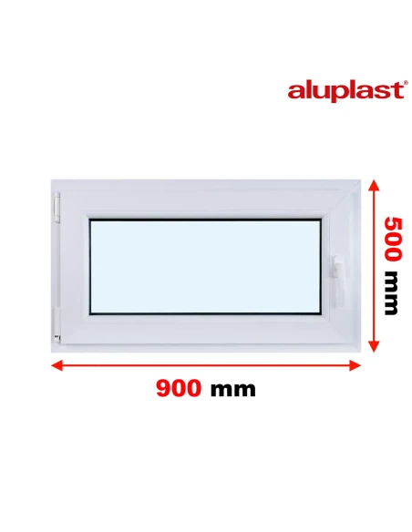 Finestra PVC 90x50 cm Battente/Ribalta Aluplast Ideal 4000