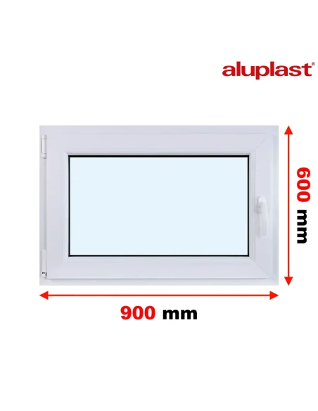 Finestra PVC 90x60 cm Battente/Ribalta Aluplast Ideal 4000