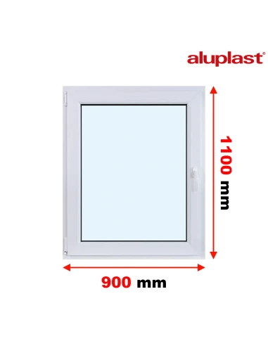 Finestra PVC 90x110 cm Battente/Ribalta Aluplast Ideal 4000