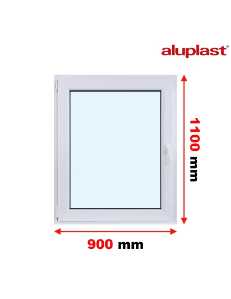 Finestra PVC 90x110 cm Battente/Ribalta Aluplast Ideal 4000