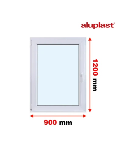 Finestra PVC 90x120 cm Battente/Ribalta Aluplast Ideal 4000