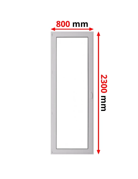 Porta finestra in PVC 80 x 230 cm Battente/Ribalta