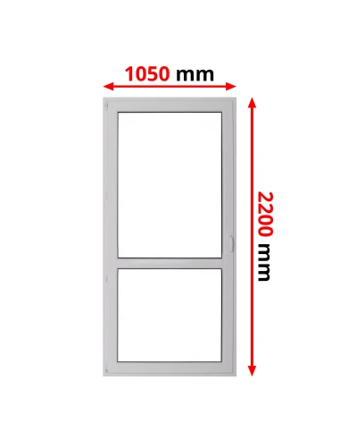 Porta finestra in PVC 105 x 220 cm Battente/Ribalta