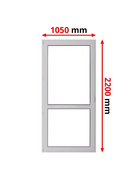 Porta finestra in PVC 105 x 220 cm Battente/Ribalta