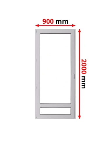 Porta finestra in PVC 90 x 200 cm Battente/Ribalta